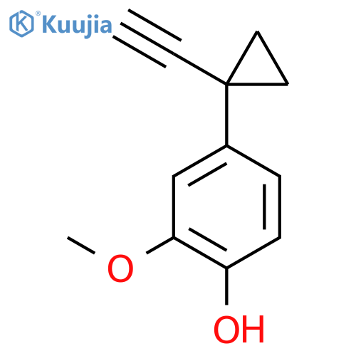 4-(1-ethynylcyclopropyl)-2-methoxyphenol structure
