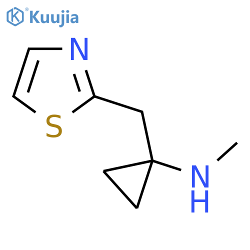 N-methyl-1-(1,3-thiazol-2-yl)methylcyclopropan-1-amine structure