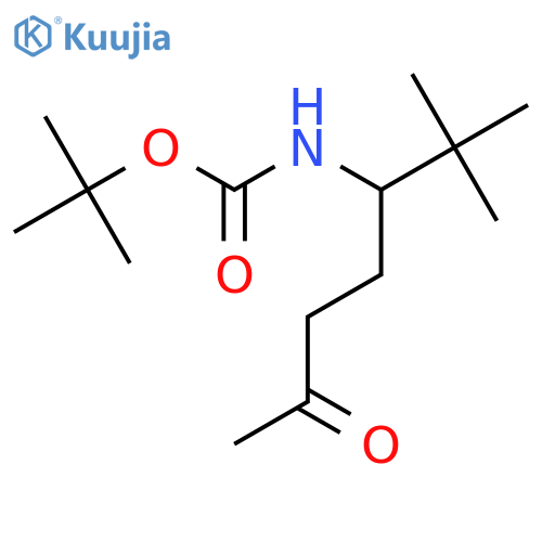 tert-butyl N-(2,2-dimethyl-6-oxoheptan-3-yl)carbamate structure