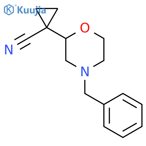 1-(4-benzylmorpholin-2-yl)cyclopropane-1-carbonitrile structure