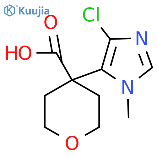 4-(4-chloro-1-methyl-1H-imidazol-5-yl)oxane-4-carboxylic acid structure