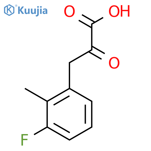 3-(3-fluoro-2-methylphenyl)-2-oxopropanoic acid structure