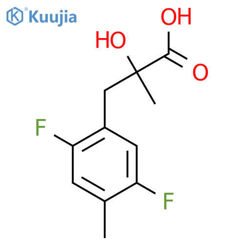 3-(2,5-difluoro-4-methylphenyl)-2-hydroxy-2-methylpropanoic acid structure