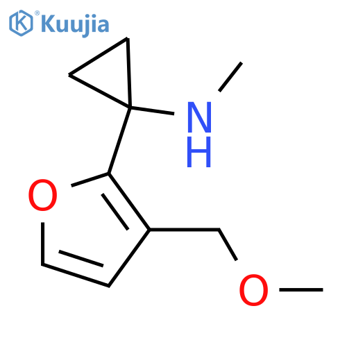 1-3-(methoxymethyl)furan-2-yl-N-methylcyclopropan-1-amine structure