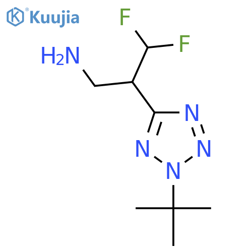 2-(2-tert-butyl-2H-1,2,3,4-tetrazol-5-yl)-3,3-difluoropropan-1-amine structure