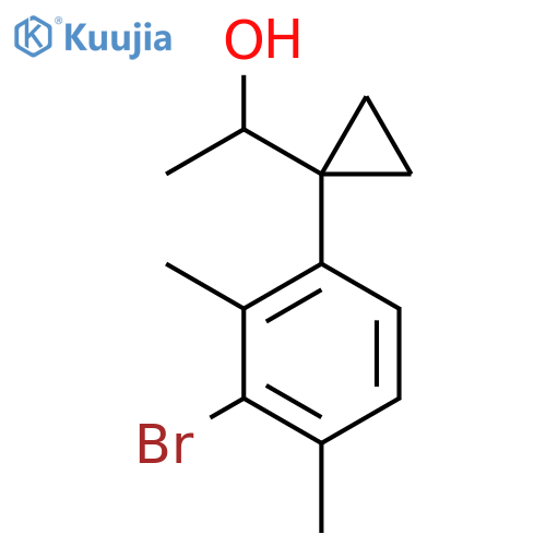 1-1-(3-bromo-2,4-dimethylphenyl)cyclopropylethan-1-ol structure