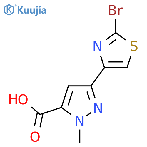 3-(2-bromo-1,3-thiazol-4-yl)-1-methyl-1H-pyrazole-5-carboxylic acid structure