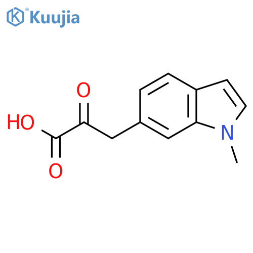 3-(1-methyl-1H-indol-6-yl)-2-oxopropanoic acid structure