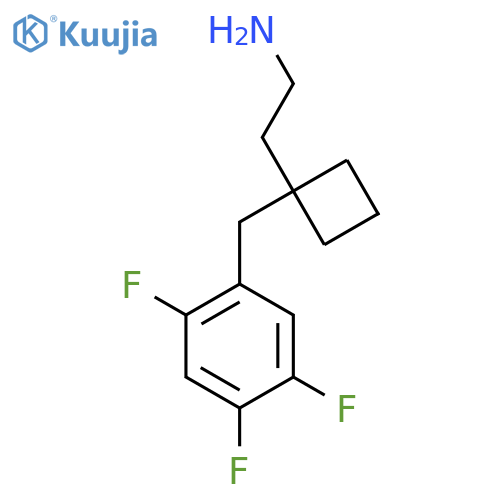 2-{1-(2,4,5-trifluorophenyl)methylcyclobutyl}ethan-1-amine structure