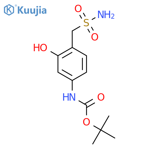tert-butyl N-3-hydroxy-4-(sulfamoylmethyl)phenylcarbamate structure