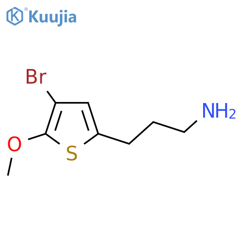 3-(4-bromo-5-methoxythiophen-2-yl)propan-1-amine structure