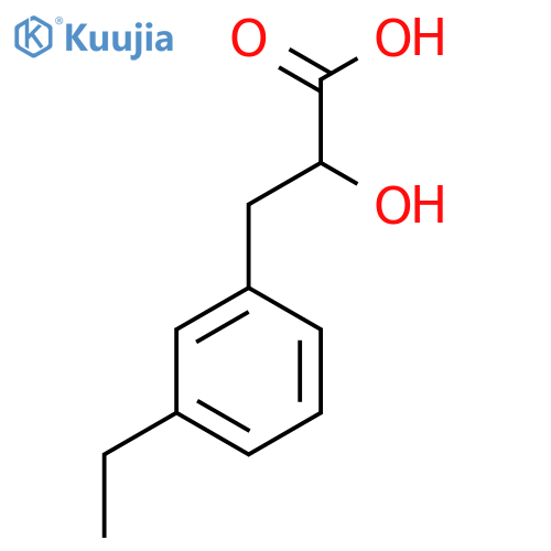3-(3-ethylphenyl)-2-hydroxypropanoic acid structure