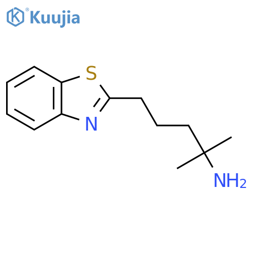 5-(1,3-benzothiazol-2-yl)-2-methylpentan-2-amine structure
