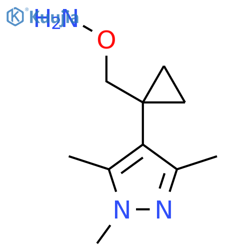 O-{1-(trimethyl-1H-pyrazol-4-yl)cyclopropylmethyl}hydroxylamine structure