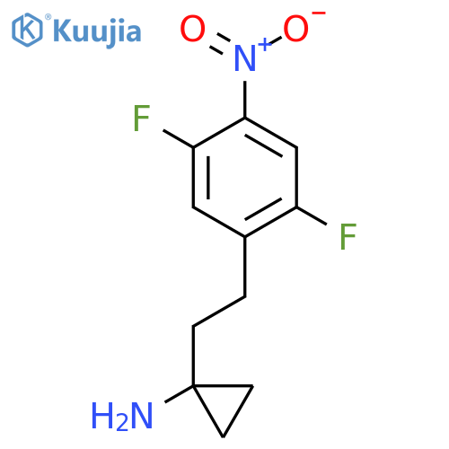 1-2-(2,5-difluoro-4-nitrophenyl)ethylcyclopropan-1-amine structure