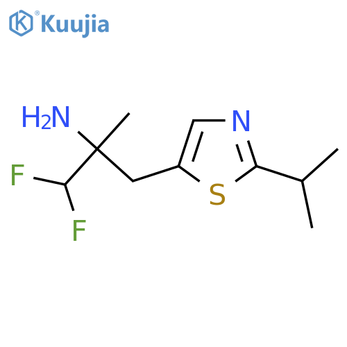 1,1-difluoro-2-methyl-3-2-(propan-2-yl)-1,3-thiazol-5-ylpropan-2-amine structure