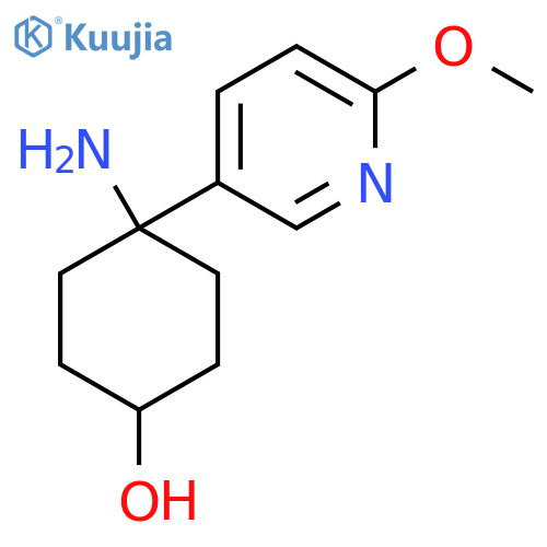 4-amino-4-(6-methoxypyridin-3-yl)cyclohexan-1-ol structure