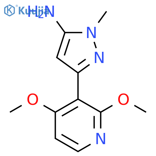 3-(2,4-dimethoxypyridin-3-yl)-1-methyl-1H-pyrazol-5-amine structure