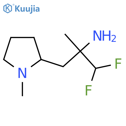 1,1-difluoro-2-methyl-3-(1-methylpyrrolidin-2-yl)propan-2-amine structure