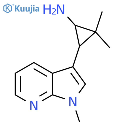2,2-dimethyl-3-{1-methyl-1H-pyrrolo2,3-bpyridin-3-yl}cyclopropan-1-amine structure