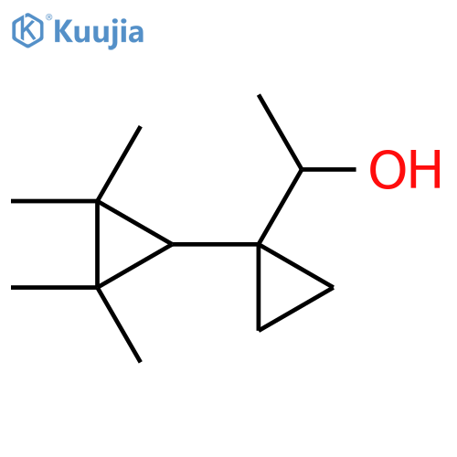 1-1-(2,2,3,3-tetramethylcyclopropyl)cyclopropylethan-1-ol structure