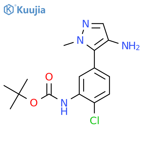 tert-butyl N-5-(4-amino-1-methyl-1H-pyrazol-5-yl)-2-chlorophenylcarbamate structure