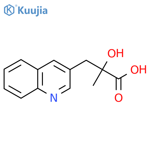 2-hydroxy-2-methyl-3-(quinolin-3-yl)propanoic acid structure