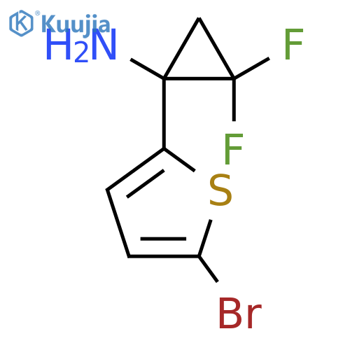 1-(5-bromothiophen-2-yl)-2,2-difluorocyclopropan-1-amine structure