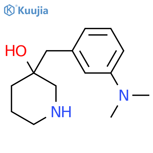 3-{3-(dimethylamino)phenylmethyl}piperidin-3-ol structure