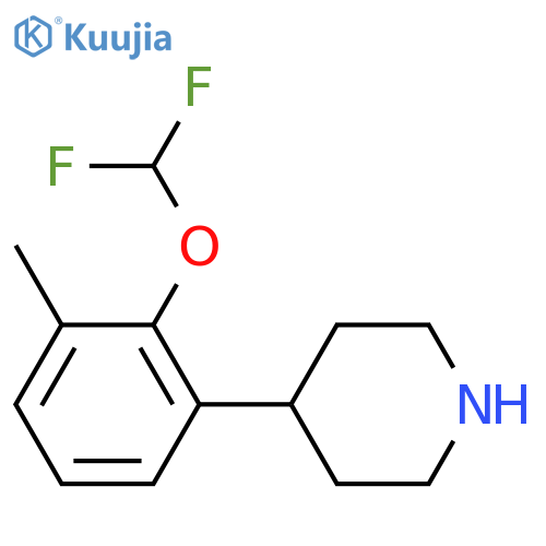 4-2-(difluoromethoxy)-3-methylphenylpiperidine structure