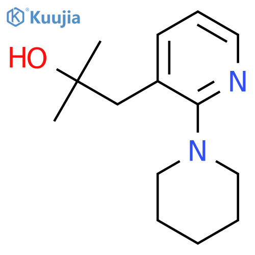 2-methyl-1-2-(piperidin-1-yl)pyridin-3-ylpropan-2-ol structure