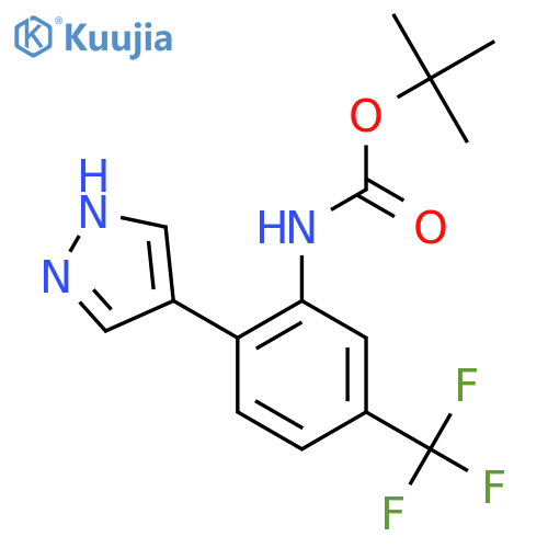 tert-butyl N-2-(1H-pyrazol-4-yl)-5-(trifluoromethyl)phenylcarbamate structure
