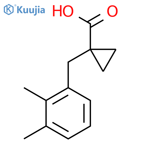 1-(2,3-dimethylphenyl)methylcyclopropane-1-carboxylic acid structure