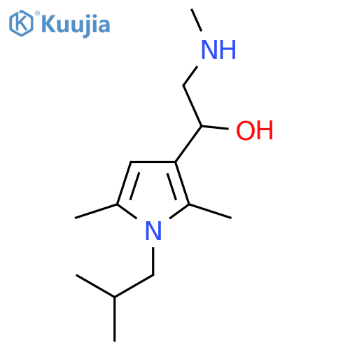 1-2,5-dimethyl-1-(2-methylpropyl)-1H-pyrrol-3-yl-2-(methylamino)ethan-1-ol structure