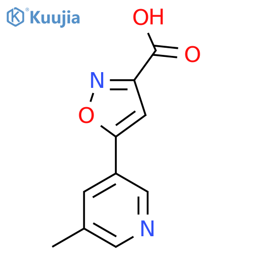 5-(5-methylpyridin-3-yl)-1,2-oxazole-3-carboxylic acid structure