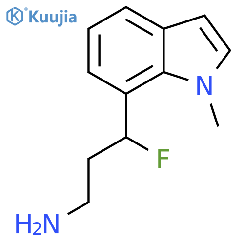 3-fluoro-3-(1-methyl-1H-indol-7-yl)propan-1-amine structure