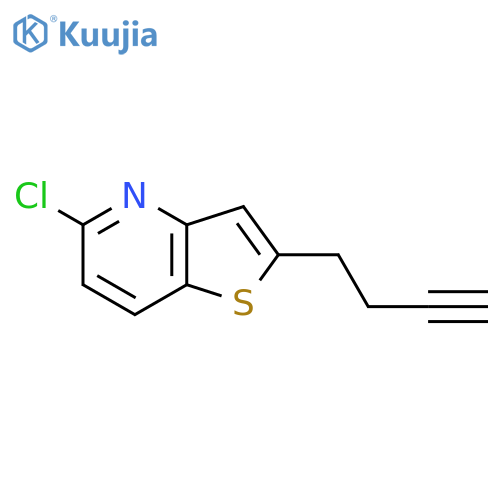 2-(but-3-yn-1-yl)-5-chlorothieno3,2-bpyridine structure