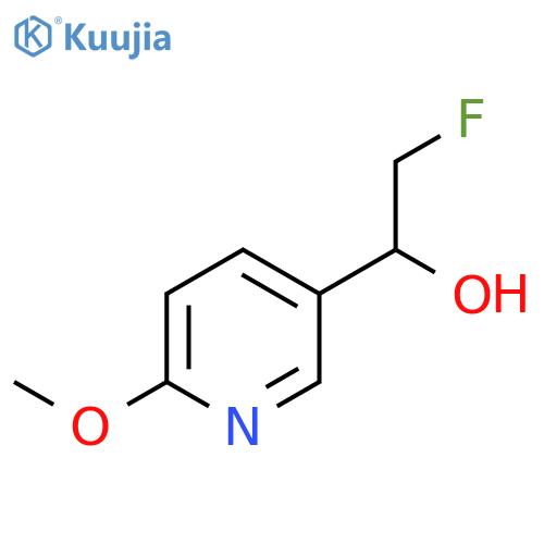 2-fluoro-1-(6-methoxypyridin-3-yl)ethan-1-ol structure
