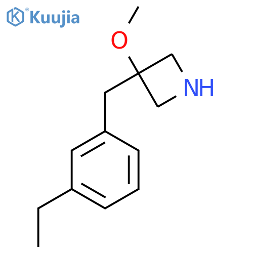 3-(3-ethylphenyl)methyl-3-methoxyazetidine structure