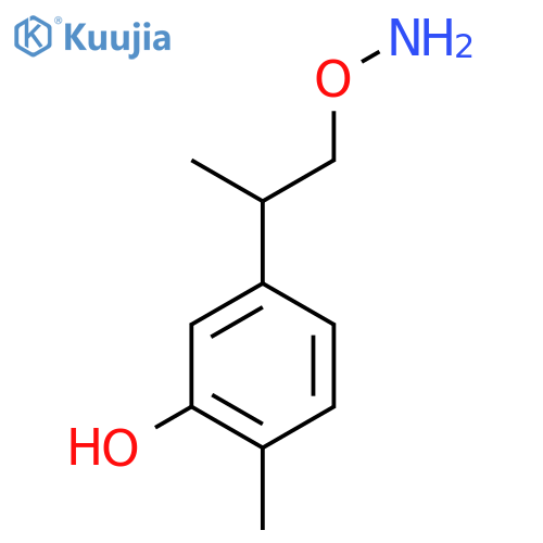 5-1-(aminooxy)propan-2-yl-2-methylphenol structure