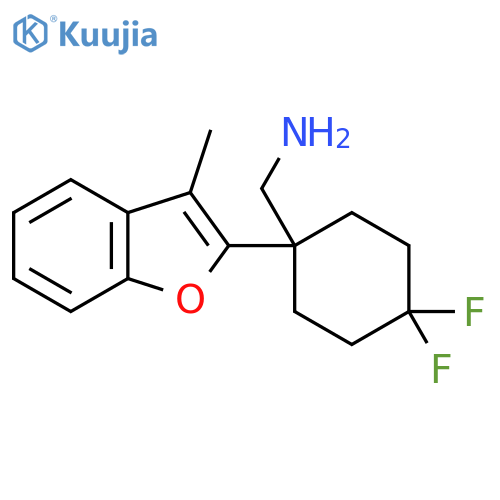 [4,4-Difluoro-1-(3-methyl-1-benzofuran-2-yl)cyclohexyl]methanamine structure