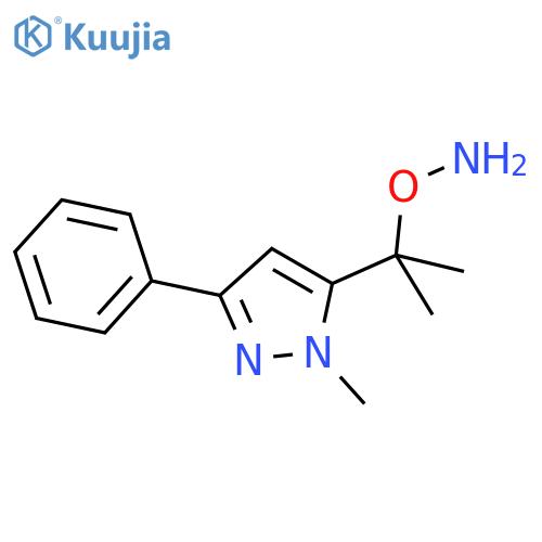 O-2-(1-methyl-3-phenyl-1H-pyrazol-5-yl)propan-2-ylhydroxylamine structure
