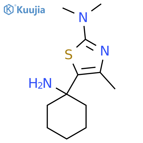 5-(1-aminocyclohexyl)-N,N,4-trimethyl-1,3-thiazol-2-amine structure