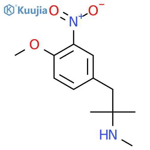 1-(4-methoxy-3-nitrophenyl)-2-methylpropan-2-yl(methyl)amine structure