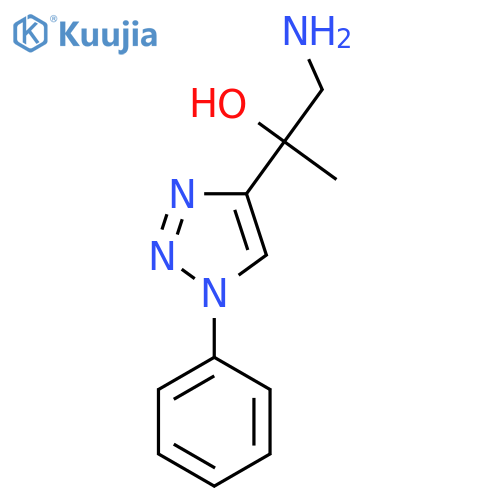 1-amino-2-(1-phenyl-1H-1,2,3-triazol-4-yl)propan-2-ol structure