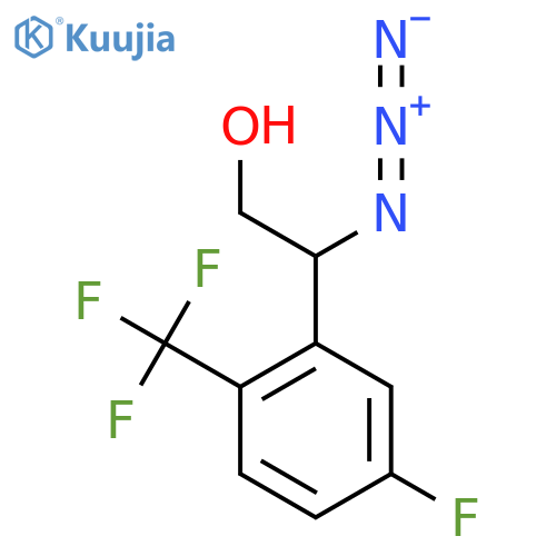 2-azido-2-5-fluoro-2-(trifluoromethyl)phenylethan-1-ol structure