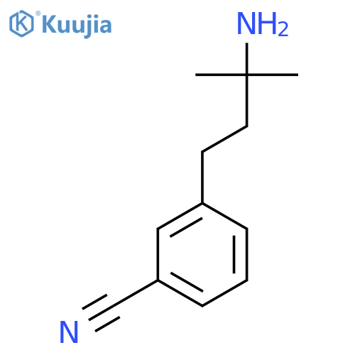 3-(3-amino-3-methylbutyl)benzonitrile structure