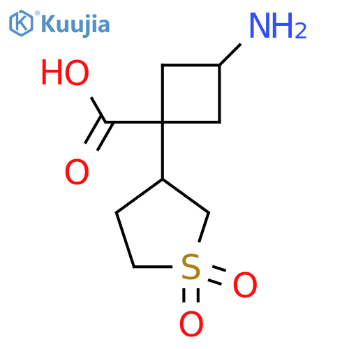 3-amino-1-(1,1-dioxo-1lambda6-thiolan-3-yl)cyclobutane-1-carboxylic acid structure