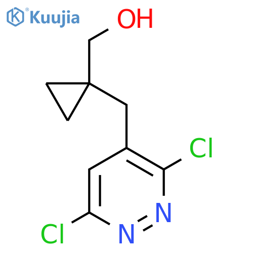 {1-(3,6-dichloropyridazin-4-yl)methylcyclopropyl}methanol structure