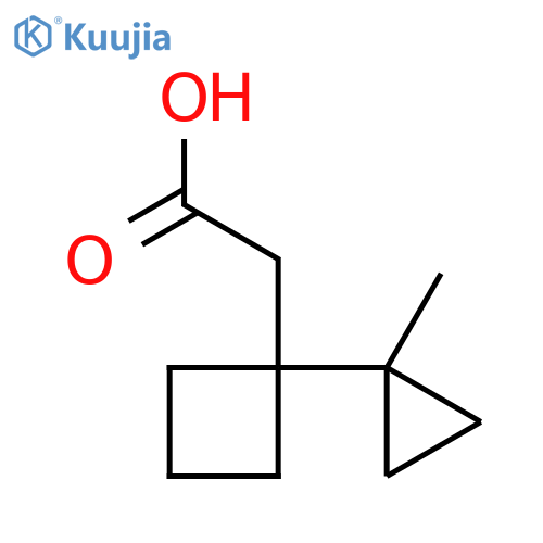 2-1-(1-methylcyclopropyl)cyclobutylacetic acid structure